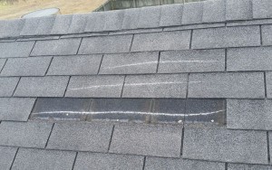 missing shingles marked during an inspection